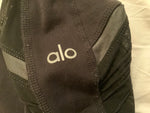 Alo Yoga Black Mesh Panels Moto Sheer Panel Ultimate High-Waist Leggings Size S ladies