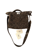 Fendi Fabric Jacquard FF 1974 Woven Knotted Peekaboo Iconic Satchel Tobacco Moro Medium Bag Handbag ladies