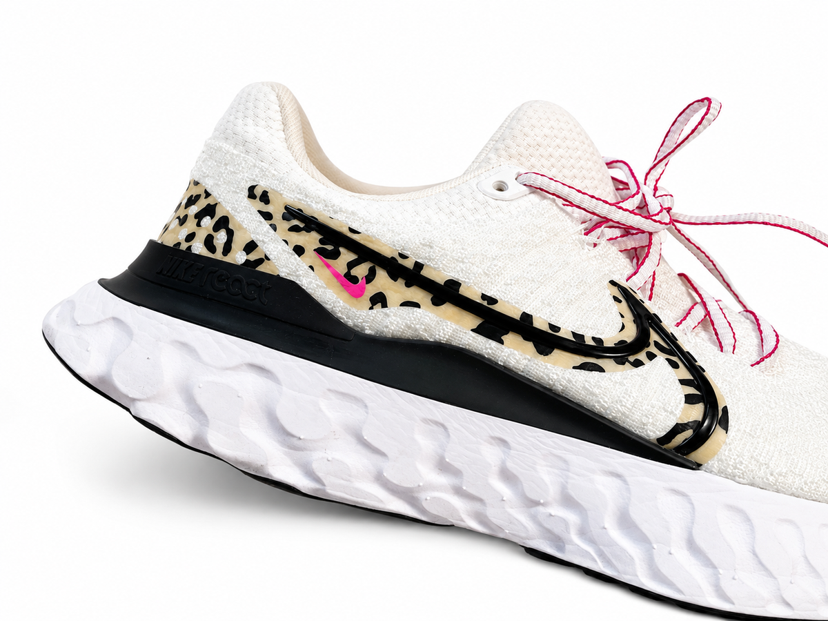 Nike React White Leopard Print Trainers – UK 5.5 / EU 39 ladies
