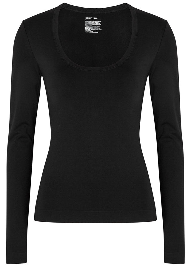 Helmut Lang Stretch-jersey top in black size XS/S ladies