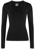 Helmut Lang Stretch-jersey top in black size XS/S ladies