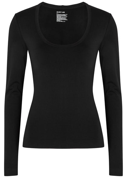 Helmut Lang Stretch-jersey top in black size XS/S ladies