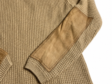 Ralph Lauren Collection Camel Cashmere Jumper with Suede Elbow Patches – Size XS ladies