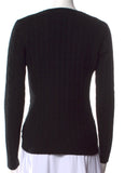 Ralph Lauren Black Label Pure Cashmere Cable Knit Pullover Jumper Sweater Sz XS  ladies