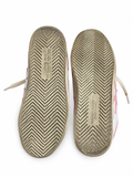 Golden Goose May Kids Pink & White Leather Distressed Trainers – Size 36 children