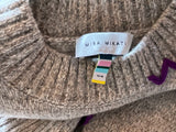 Mira Mikati Extra Fine Merino Wool Embroidered Pullover Sweater Jumper Size EU 38 ladies