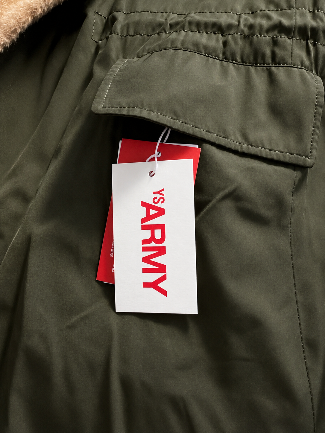 Yves Salomon Army Reversible Mink Fur & Technical Fabric Parka Coat – Khaki / Pastel – Size FR 32 ladies