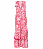 Poupette St Barth Ivy Floral Print Maxi Dress – Clay Red – XS ladies