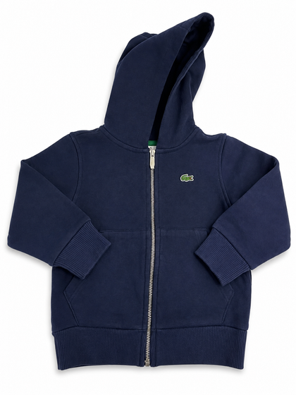 Lacoste Kids Navy Zip-Up Hoodie Size 2 (92cm / 36”) children