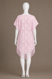Pain de Sucre JESSE  Fringe Pink Lace Kaftan Dress ladies
