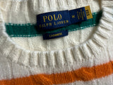 Polo Ralph Lauren Multicolour Striped Cable-Knit Cashmere Sweater size M ladies