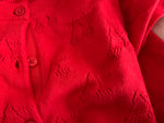 BONPOINT Girls’ RED cherry-motif cardigan SIZE 10 YEARS children