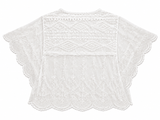 Lace Caftan Mini Dress - Beach Cover Up - Sheer Kaftan - White One size ladies