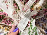 Zimmermann Jude Silk Frill Billow A-Line Mini Dress – Floral Print ladies