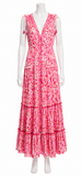 Poupette St Barth Ivy Floral Print Maxi Dress – Clay Red – XS ladies