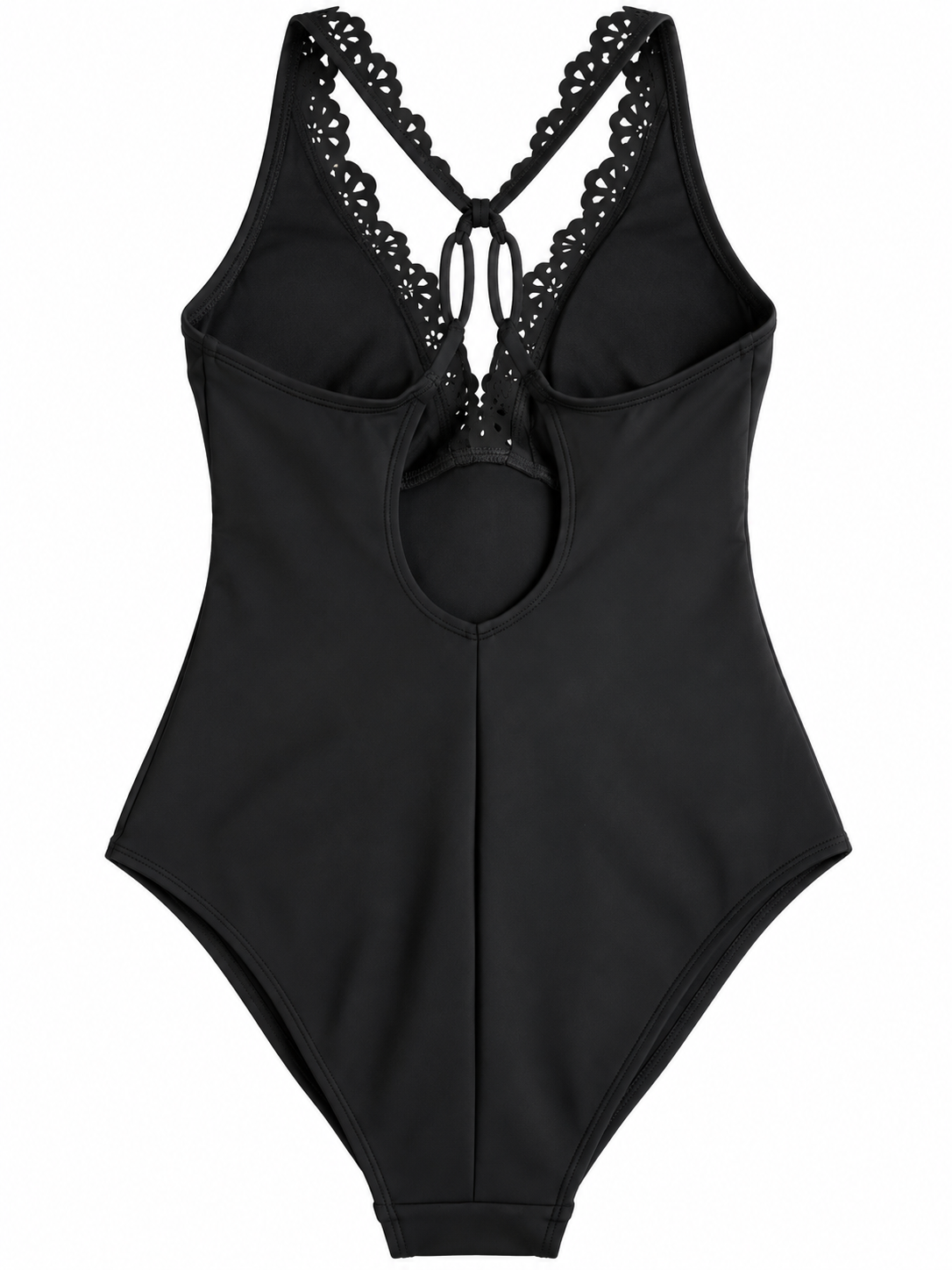 M&S Black Cut-Out Detail One-Piece Swimsuit – Size UK 10 ladies