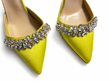Stunning Jennifer Chamandi Vittorio 105mm jewel-trimmed pumps size 39 ladies