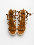 Valentino Garavani Rockstud 100 Leather Wedge Espadrilles ladies