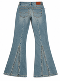 Zadig & Voltaire Eclip Denim Eco Studs Light Blue Bootcut Jeans – Size 29 ladies