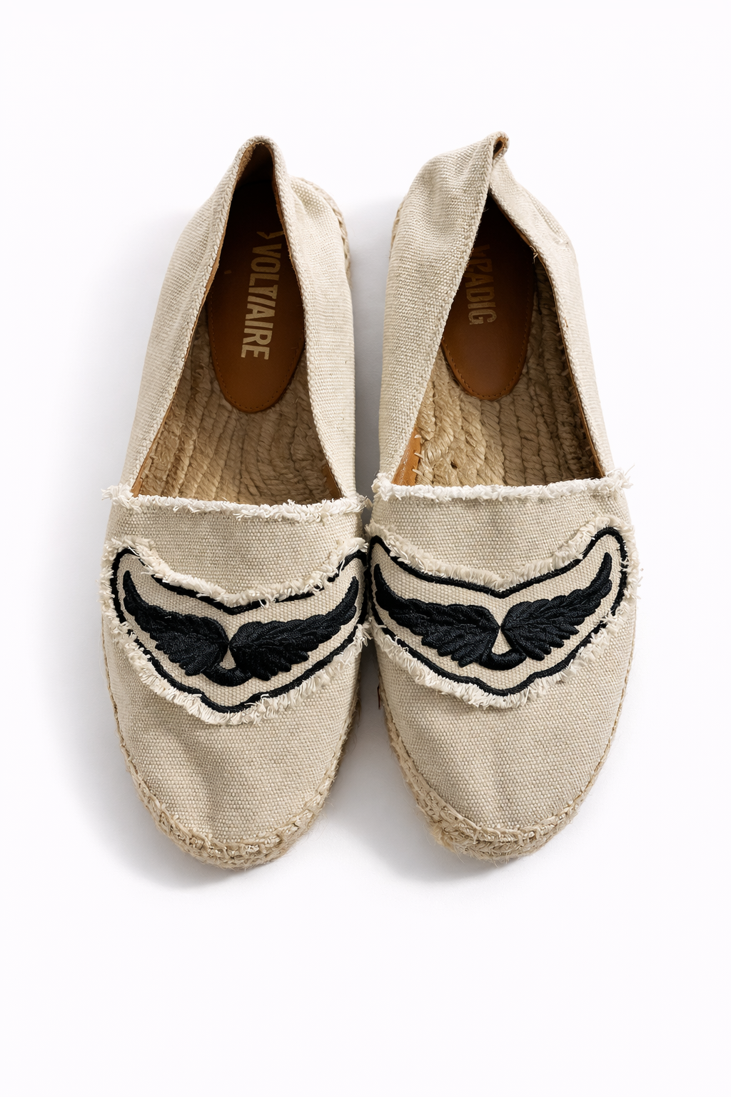 Zadig and Voltaire Women's City Frayed Espadrille Flats Size 39 ladies