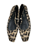 CHRISTIAN DIOR Nylon Leopard Print Mizza Slingback Flats Size 38.5 ladies