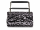 SAINT LAURENT YSL Loulou Puffer Crushed-Velvet Shoulder Bag Handbag ladies
