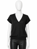 Zadig & Voltaire Black V-Neck Knit Top ladies