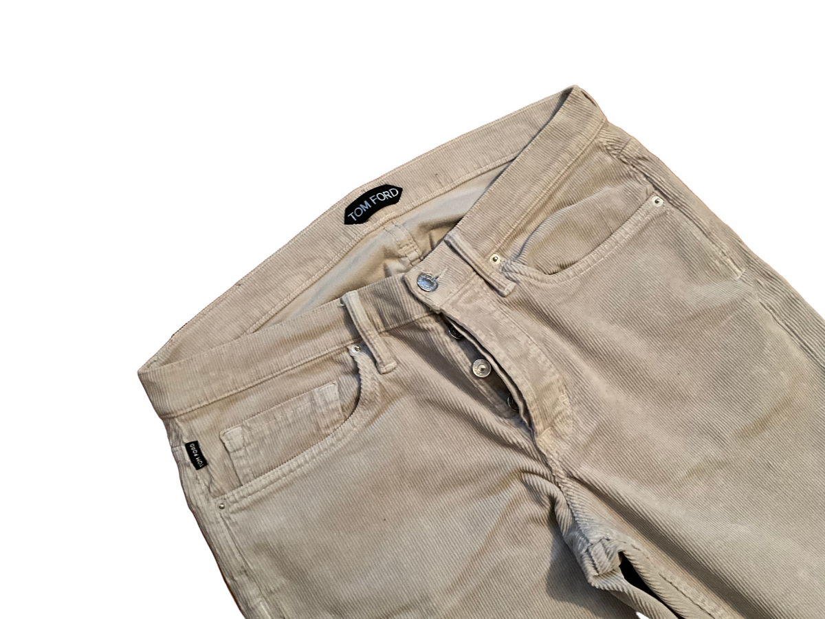 TOM FORD - Slim-Fit Stretch-Cotton Corduroy Trousers size 33 Men