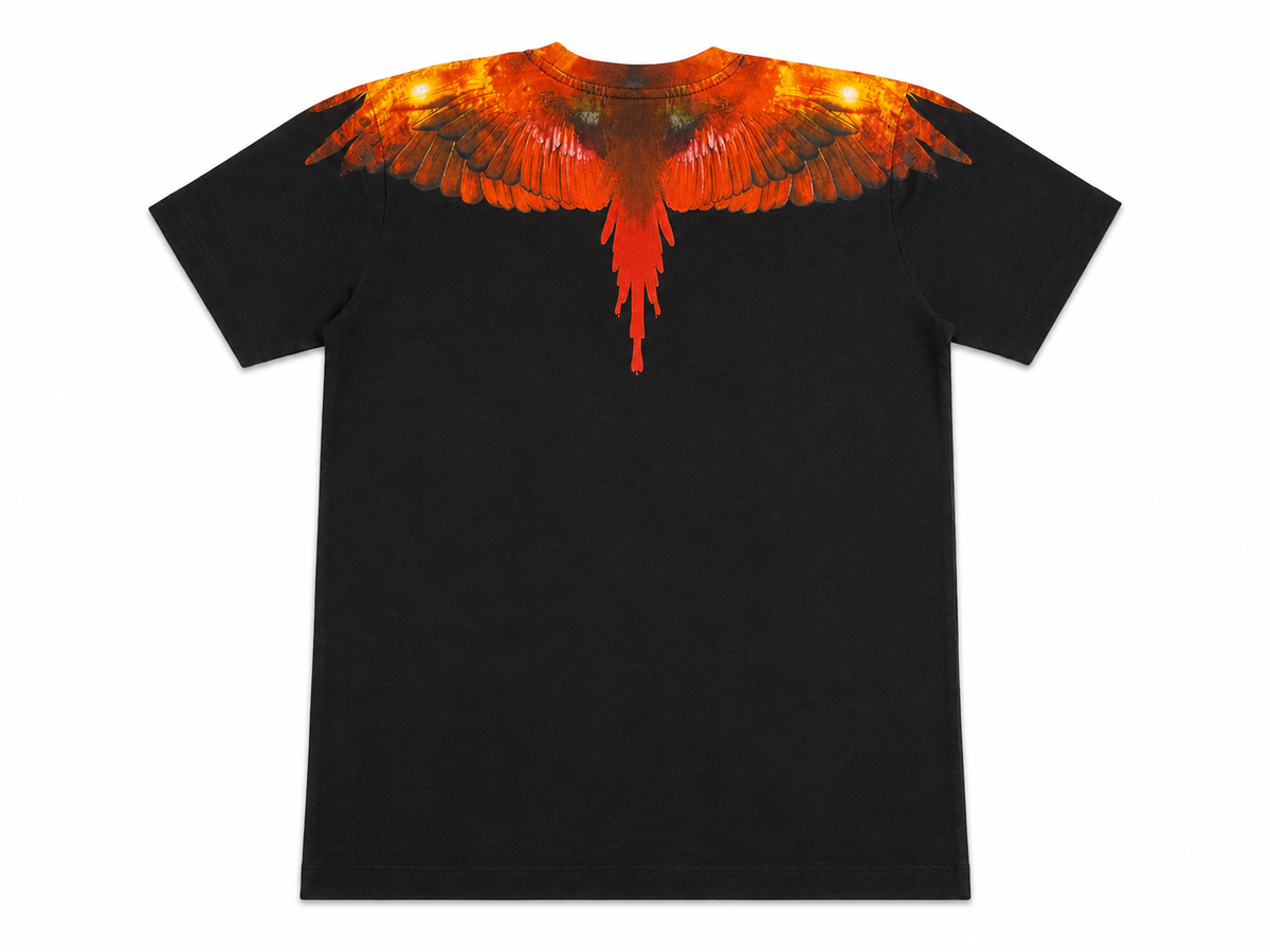 Marcelo Burlon Wings Print Cotton T-Shirt 8 years old children