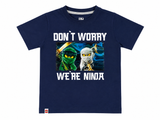 LEGO Ninjago “Don’t Worry We’re Ninja” Kids Blue T-Shirt Size 110 (4–5 Years) children