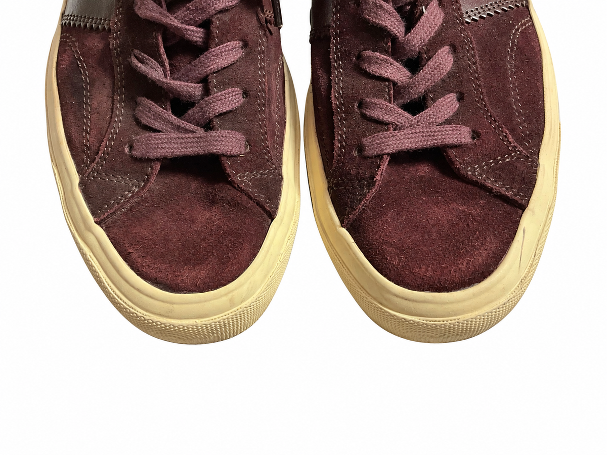 Tom Ford Burgundy Suede Low-Top Sneakers – Size 9 men