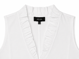 ME+EM White Ruffle-Neck Sleeveless Top – UK 10 ladies