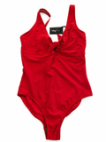 Pour Moi Underwired Bow Front Tummy Control Swimsuit – Red ladies