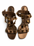 Valentino Garavani Roman Stud T-Strap Leather Sandals Size 39 1/2 ladies