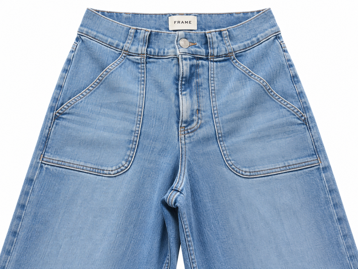 FRAME Modern Pocket High-Waisted Wide-Leg Jeans – Carpenter Wash ladies