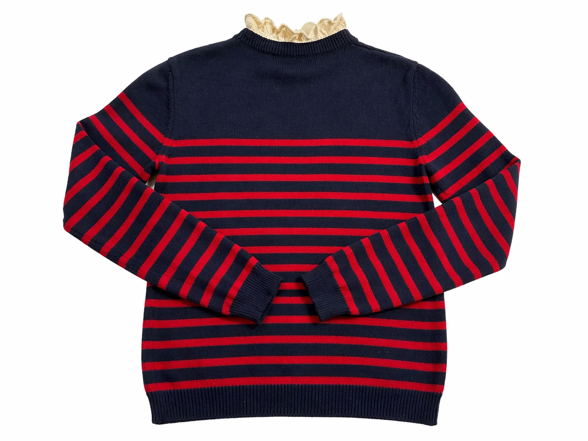 Chez Valentino striped cotton sweater jumper ladies