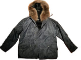 Yves Salomon Parka Iconic Fur Linen Jacket Size 48 Men