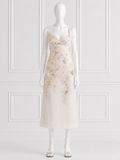 Zimmermann Balance Floral Linen Midi Dress – White Hydrangea (2026 Collection)