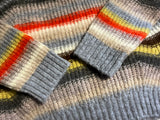 M Missoni Collection Multicoloured Striped Chunky Knit Pullover Sweater