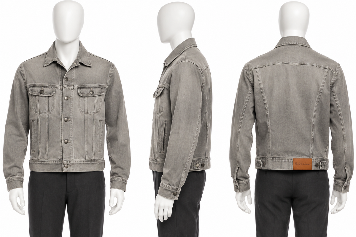 Ralph Lauren Collection Men’s Grey Denim Jacket – Size M men