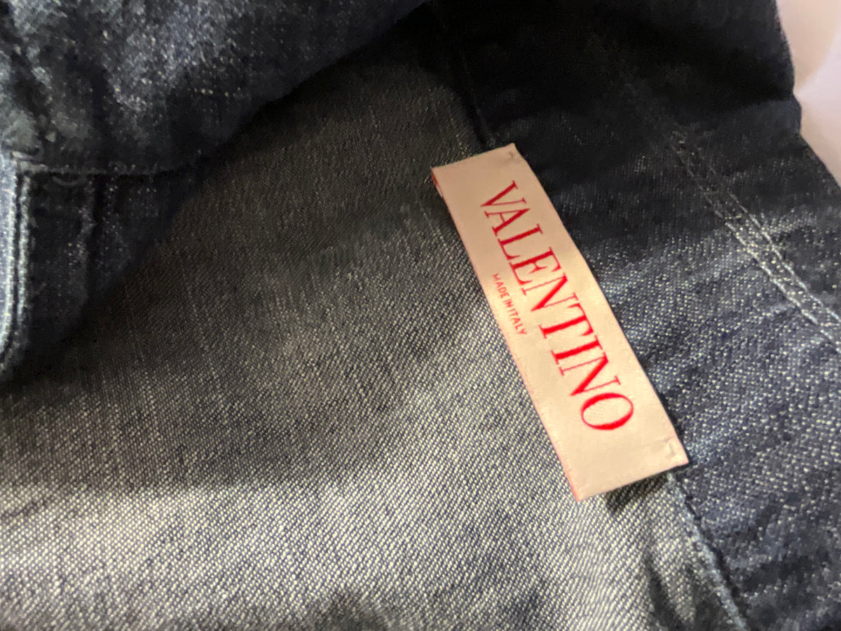 Valentino Garavani VGold Cotton Chambray Mini Dress ladies