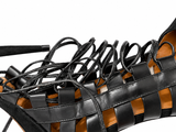 Aquazzura Suede Women's Black Amazon Lace-up Shoes Pumps Size 36.5 US 6.5 UK 3.5 ladies
