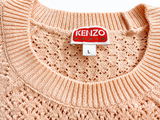 KENZO PARIS PEACH EMBROIDERED SWEATER JUMPER SIZE L LARGE LADIES
