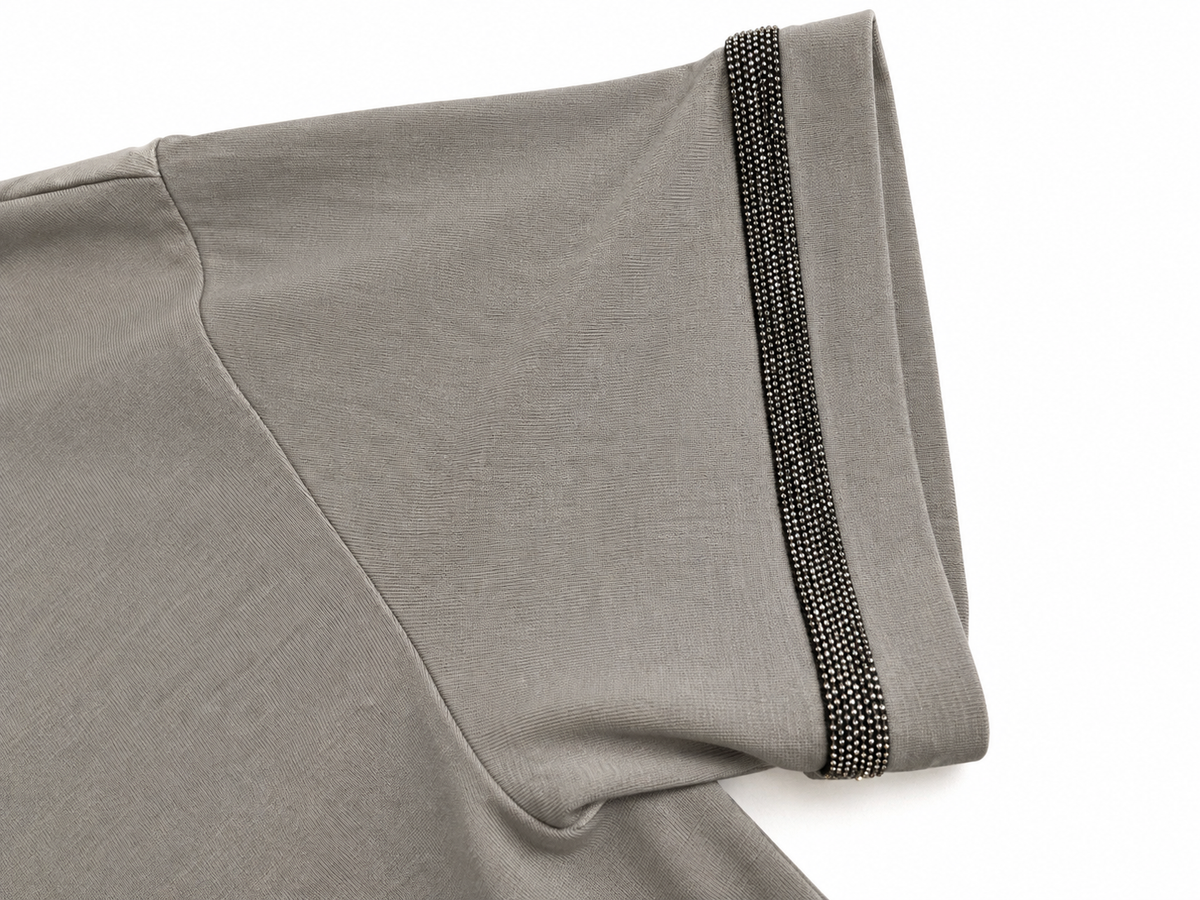Fabiana Filippi Monili Trim Silk & Cotton Top ladies