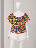 ERES Floral Silk Blend Tunic Blouse ladies