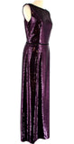 Prada Purple Sequin Sleeveless Gown size I 42 Ladies