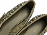 Le Silla Gilda Crystal-Embellished Mesh Mary Jane Ballet Flats – Size 38½ ladies