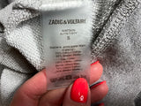 Zadig & Voltaire Watson Grey Logo Print Sweatshirt – Size S ladies