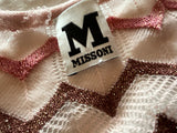 M Missoni Zig Zag Metallic Mini Dress size I 38 XS ladies