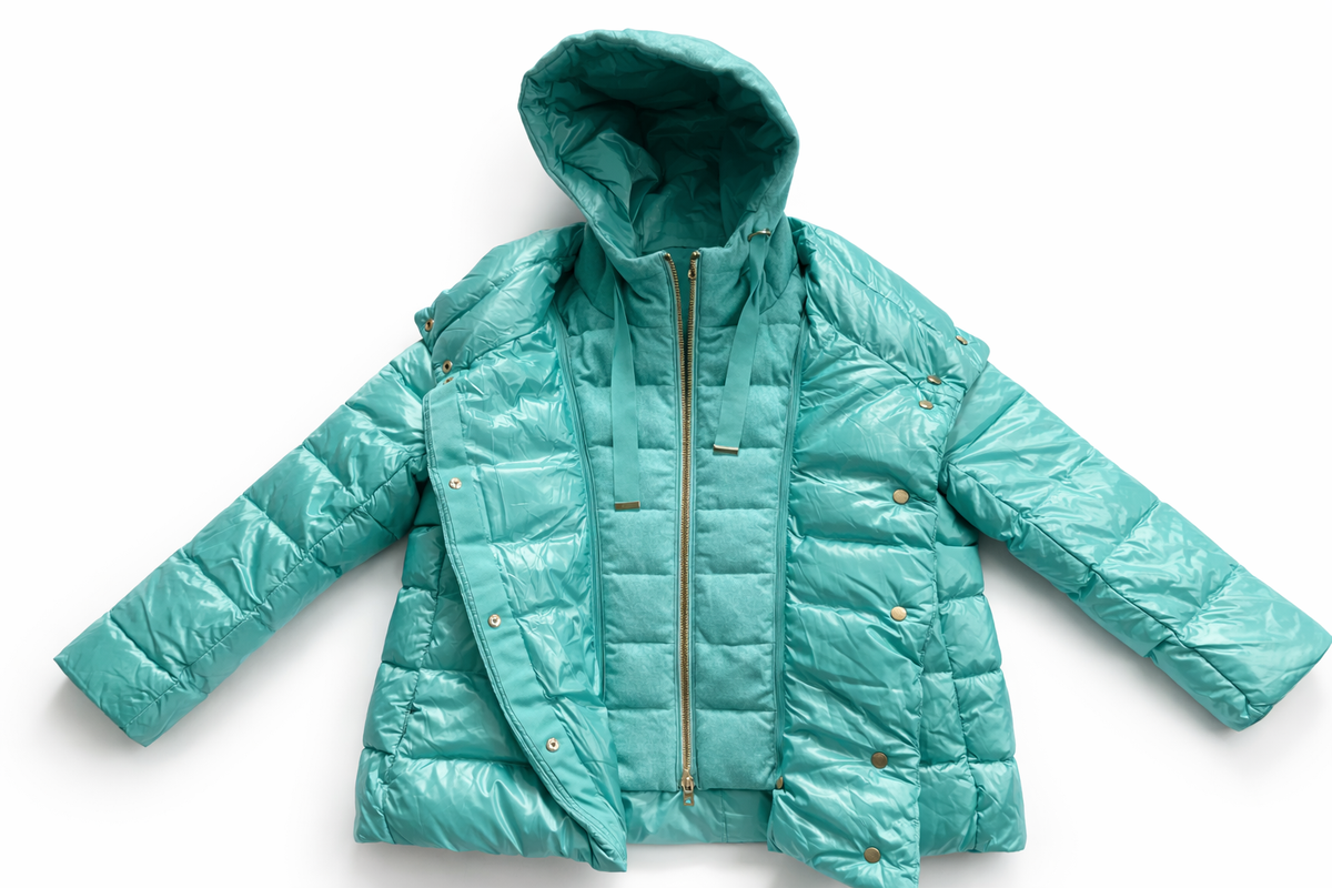 Herno Cashmere Trim Green Puffer Jacket size I 42 UK 10 US 6 ladies